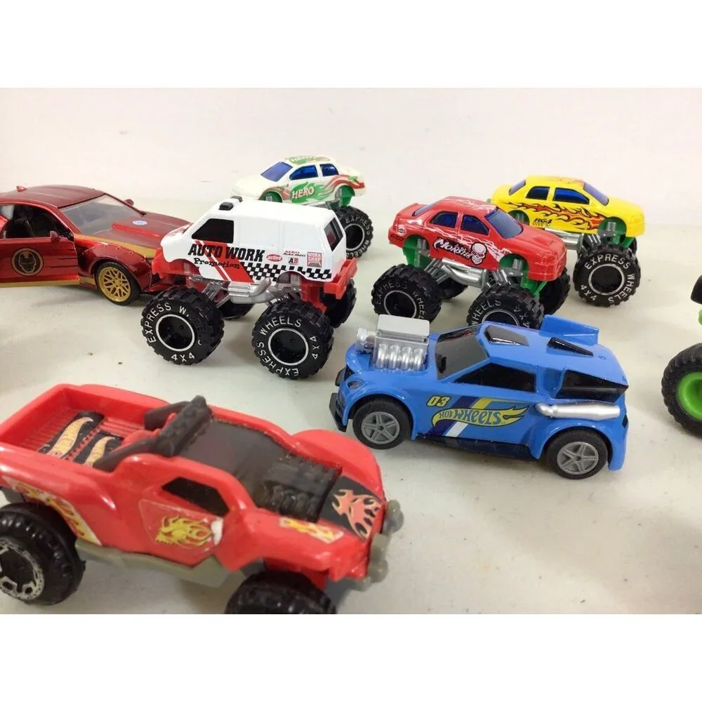Hot Wheels Lot Of 10 Monster Truck Cars as Shown